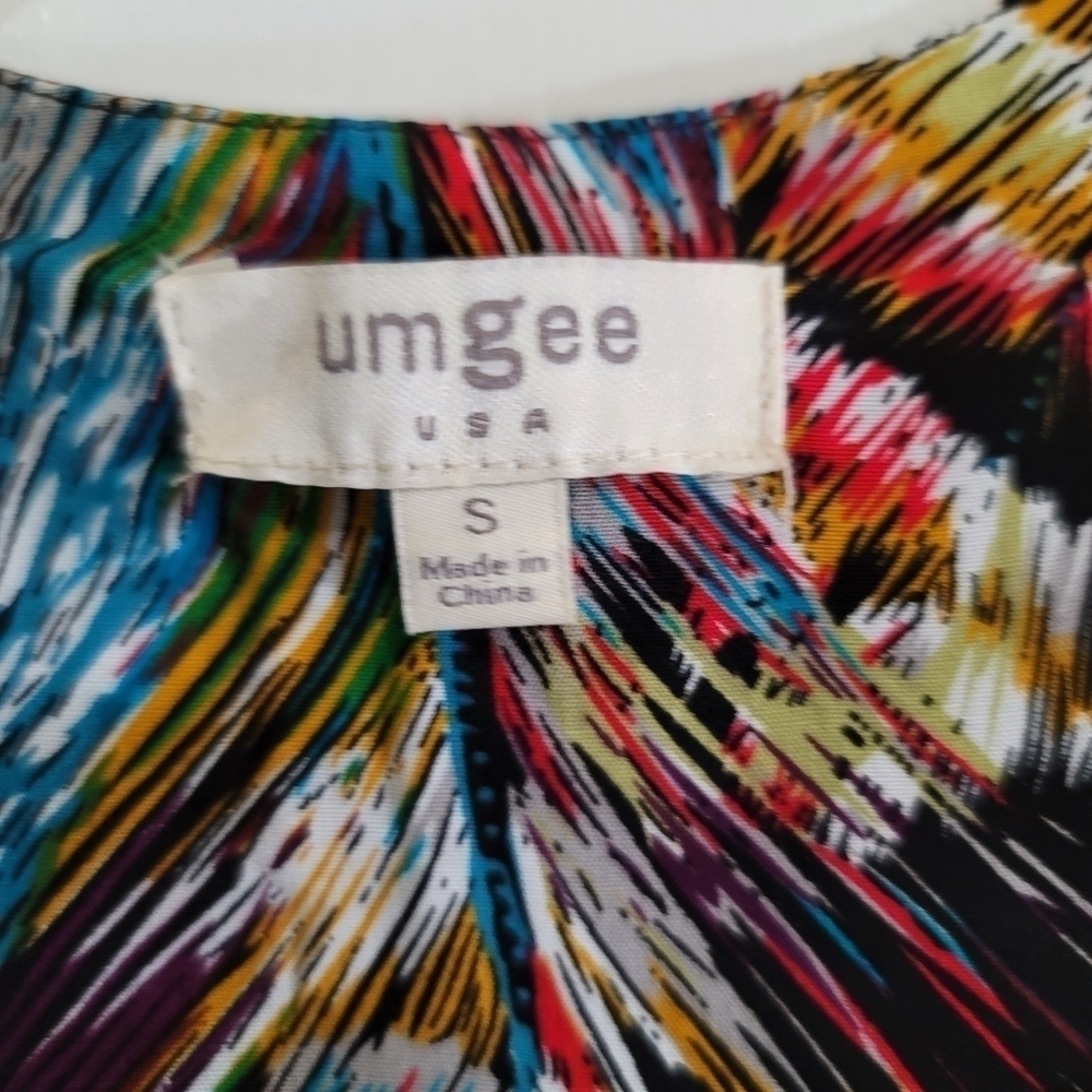 Umgee Boho Flowy Feathers Pattern Multicolor Dust… - image 4